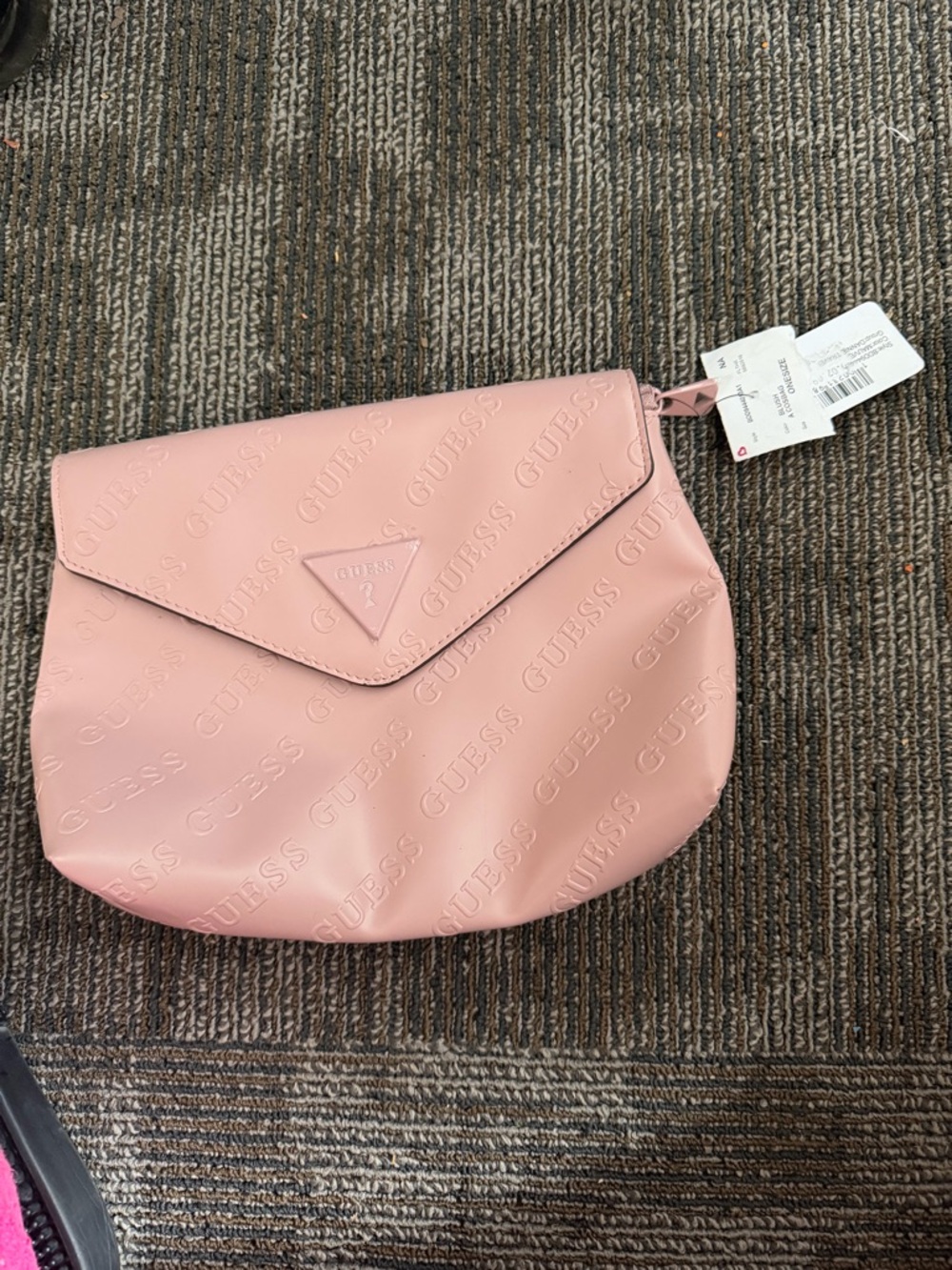 GUESS Pink Embossed Envelope Clutch